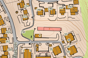 Kartbilde fra WMS-tjeneste av avviket