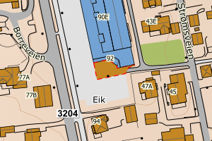 Kartbilde fra WMS-tjeneste av avviket