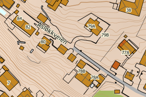 Kartbilde fra WMS-tjeneste av avviket