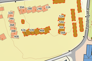 Kartbilde fra WMS-tjeneste av avviket
