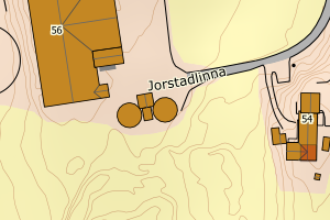 Kartbilde fra WMS-tjeneste av avviket