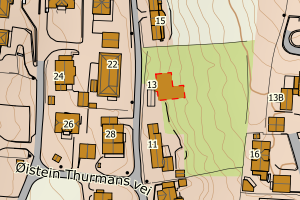 Kartbilde fra WMS-tjeneste av avviket