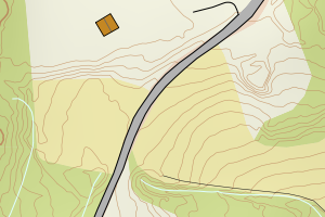 Kartbilde fra WMS-tjeneste av avviket