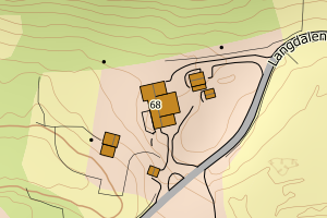 Kartbilde fra WMS-tjeneste av avviket