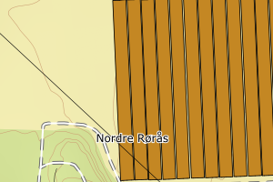 Kartbilde fra WMS-tjeneste av avviket