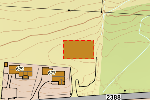 Kartbilde fra WMS-tjeneste av avviket