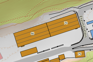 Kartbilde fra WMS-tjeneste av avviket