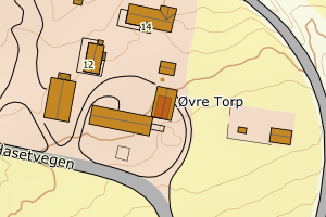 Kartbilde fra WMS-tjeneste av avviket