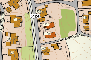 Kartbilde fra WMS-tjeneste av avviket