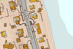 Kartbilde fra WMS-tjeneste av avviket