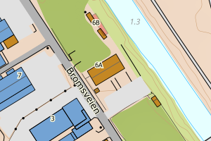 Kartbilde fra WMS-tjeneste av avviket