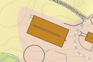 Kartbilde fra WMS-tjeneste av avviket