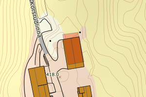 Kartbilde fra WMS-tjeneste av avviket