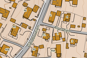 Kartbilde fra WMS-tjeneste av avviket