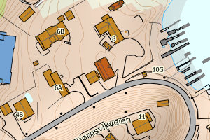 Kartbilde fra WMS-tjeneste av avviket