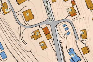 Kartbilde fra WMS-tjeneste av avviket