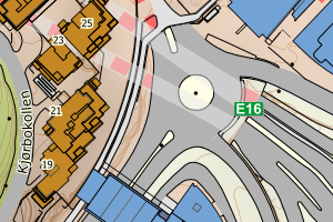 Kartbilde fra WMS-tjeneste av avviket