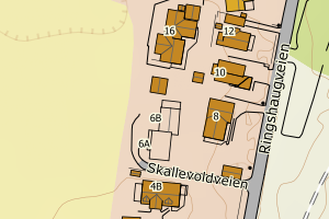 Kartbilde fra WMS-tjeneste av avviket