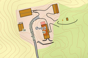 Kartbilde fra WMS-tjeneste av avviket