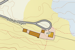 Kartbilde fra WMS-tjeneste av avviket