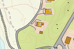Kartbilde fra WMS-tjeneste av avviket