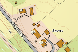 Kartbilde fra WMS-tjeneste av avviket