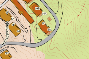 Kartbilde fra WMS-tjeneste av avviket