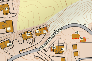 Kartbilde fra WMS-tjeneste av avviket