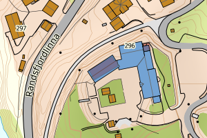 Kartbilde fra WMS-tjeneste av avviket