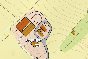 Kartbilde fra WMS-tjeneste av avviket