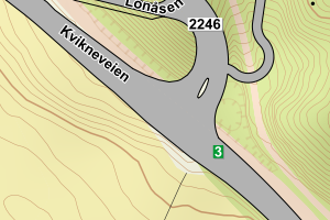 Kartbilde fra WMS-tjeneste av avviket