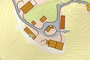 Kartbilde fra WMS-tjeneste av avviket