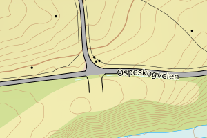 Kartbilde fra WMS-tjeneste av avviket