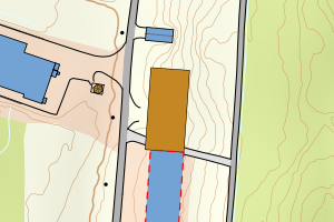 Kartbilde fra WMS-tjeneste av avviket