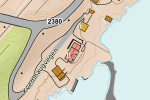Kartbilde fra WMS-tjeneste av avviket