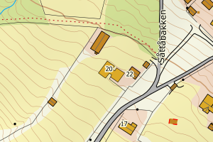 Kartbilde fra WMS-tjeneste av avviket