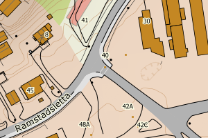 Kartbilde fra WMS-tjeneste av avviket