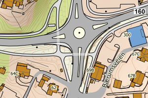 Kartbilde fra WMS-tjeneste av avviket