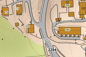 Kartbilde fra WMS-tjeneste av avviket