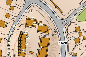 Kartbilde fra WMS-tjeneste av avviket