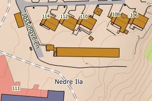 Kartbilde fra WMS-tjeneste av avviket