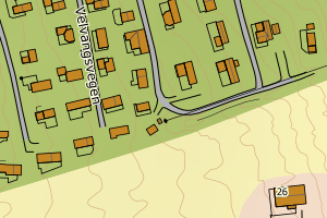 Kartbilde fra WMS-tjeneste av avviket