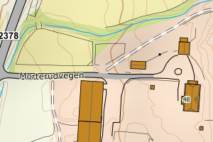 Kartbilde fra WMS-tjeneste av avviket