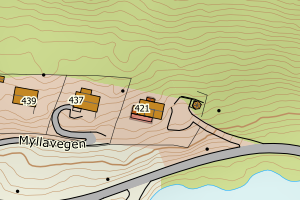 Kartbilde fra WMS-tjeneste av avviket
