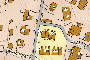 Kartbilde fra WMS-tjeneste av avviket