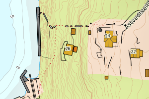 Kartbilde fra WMS-tjeneste av avviket
