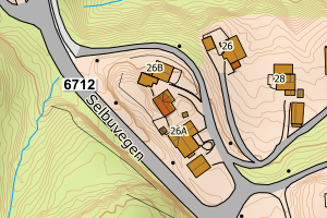 Kartbilde fra WMS-tjeneste av avviket