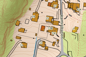Kartbilde fra WMS-tjeneste av avviket