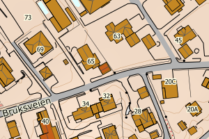 Kartbilde fra WMS-tjeneste av avviket