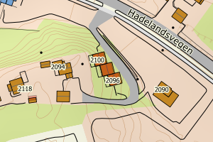 Kartbilde fra WMS-tjeneste av avviket